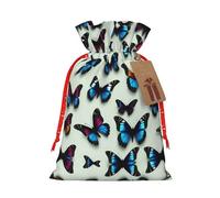 Bolsas de regalo de arpillera rústicas de mariposa y violonchelo, bolsas de regalo de tela para Navidad, perfectas para cualquier ocasión
