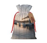 Bolsas de regalo de arpillera rústicas para club de yates de golf, bolsas de regalo de tela para Navidad, perfectas para cualquier ocasión