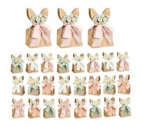 Bolsas De Regalo De Conejo,24 Unidades Estilo Boho,Bolsas Rústicas de Golosinas con Forma de Orejas de Conejo al Por Mayor - Cajas de regalo, Primavera, Cumpleaños, Búsqueda de huevos, Reuniones de ja