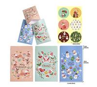 Bolsas de regalo de dulces de Navidad con diseño de Navidad, cajas de papel reutilizables para manualidades, bolsa de papel portátil, bolsa de regalo con calcomanías, bolsas de regalo