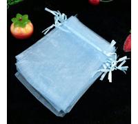 Bolsas de regalo de Eugen, 50 bolsas de organza for envolver joyas, dulces, fiestas, regalos, bolsas dibujables(Light Blue,5x7cm)
