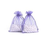 Bolsas de regalo de Eugen, Lote de 10 bolsas de organza con cordón for embalaje de joyas, bolsas dibujables for decoración de fiestas y cumpleaños.(Light Purple,9x12cm)