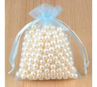 Bolsas de regalo de Eugen, Lote de 100 bolsas de organza de 5 x 7, 7 x 9, 9 x 12 y 10 x 15 cm, for embalaje, for fiestas, joyas y mucho más.(21light Blue,7x9cm)