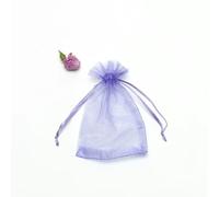 Bolsas de regalo de Eugen, Lote de 50 bolsas de organza con cordón for embalaje de joyas, bolsas for fiestas y regalos.(Light Purple,7x9cm)