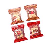 Bolsas de regalo de Feliz Año Nuevo, bolsa crujiente de copo de nieve, año del caballo Candy Treat Goodie bolsas para el año nuevo chino suministros de fiesta decoraciones con cordón