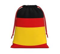 Bolsas de regalo de felpa ultra suaves con estampado de bandera de Alemania, con cordón, regalos de dulces para fiestas de Navidad, bolsas de joyería de boda
