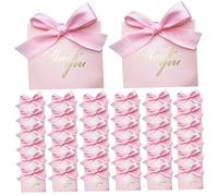 Bolsas de regalo de gracias con cinta de arco 50pcs 4.5x2x4in bolsas de regalo plegables decorativas portátiles pequeñas para dulces para bodas, favores de fiesta, cigarrillo