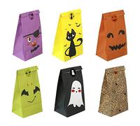 Bolsas de regalo de Halloween, 24 bolsas de regalo de Halloween, 24 calcomanías de Halloween, bolsas de regalo de Halloween, suministros de fiesta