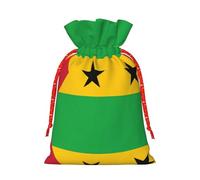 Bolsas de regalo de Navidad, bandera de Santo Tomé y Príncipe, bolsas de dulces reutilizables para fiestas en casa