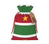 Bolsas de regalo de Navidad, bandera de Surinam, envoltura de regalos de Navidad, bolsas de dulces reutilizables para festivales y fiestas en casa