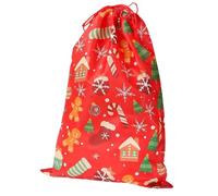 Bolsas de regalo de Navidad, bolsa no tejida con cordón, bolsas de aperitivos de Navidad, para vacaciones, fiesta de invierno, celebración, alimentos, dulces, almacenamiento de galletas