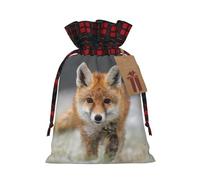 Bolsas de regalo de Navidad, bolsas de Navidad reutilizables para regalos, bolsas de regalo de Navidad, bolsa de fiesta de Navidad a granel lindo zorro