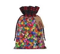 Bolsas de regalo de Navidad,Bolsas de Navidad reutilizables para regalos,Bolsas de regalo de Navidad Bolsa de fiesta de Navidad Grúas de papel de origami a granel