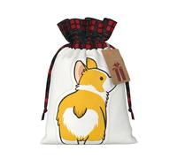 Bolsas de regalo de Navidad, bolsas de Navidad reutilizables para regalos, bolsas de regalo de Navidad, bolsa de fiesta de Navidad a granel lindo trasero de corgi