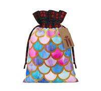 Bolsas de regalo de Navidad, bolsas de Navidad reutilizables para regalos, bolsas de regalo de Navidad, bolsa de fiesta de Navidad a granel colorido arco iris