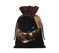 Bolsas de regalo de Navidad,Bolsas de Navidad reutilizables para regalos,Bolsas de regalo de Navidad Bolsa de fiesta de Navidad a granel 3D Águila calva