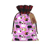 Bolsas de regalo de Navidad, bolsas de Navidad reutilizables para regalos, bolsas de regalo de Navidad, bolsa de fiesta de Navidad, conejillos de indias y cupcakes a granel