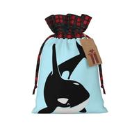 Bolsas de regalo de Navidad, bolsas de Navidad reutilizables para regalos, bolsas de regalo de Navidad, bolsa de fiesta de Navidad, a granel, ballena, delfín, océano