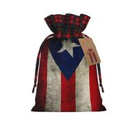 Bolsas de regalo de Navidad, bolsas de Navidad reutilizables para regalos, bolsas de regalo de Navidad, bolsa de fiesta de Navidad, bandera de Puerto Rico a granel