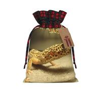 Bolsas de regalo de Navidad, bolsas de Navidad reutilizables para regalos, bolsas de regalo de Navidad, bolsa de fiesta de Navidad a granel arena leopardo gecko