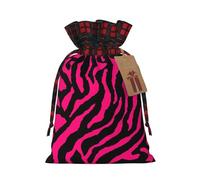 Bolsas de regalo de Navidad, bolsas de Navidad reutilizables para regalos, bolsas de regalo de Navidad, bolsa de fiesta de Navidad a granel cebra, tigre, leopardo, rosa