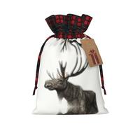 Bolsas de regalo de Navidad, bolsas de Navidad reutilizables para regalos, bolsas de regalo de Navidad, bolsa de fiesta de Navidad, ciervo a granel