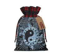 Bolsas de regalo de Navidad,Bolsas de Navidad reutilizables para regalos,Bolsas de regalo de Navidad Bolsa de fiesta de Navidad Diagrama Ying Yang a granel