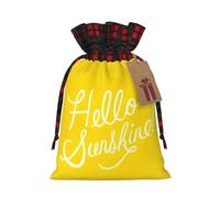 Bolsas de regalo de Navidad, bolsas de Navidad reutilizables para regalos, bolsas de regalo de Navidad, bolsa de fiesta de Navidad a granel de buen aspecto Hello Sunshine