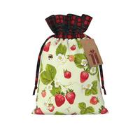 Bolsas de regalo de Navidad, bolsas de Navidad reutilizables para regalos, bolsas de regalo de Navidad, bolsa de fiesta de Navidad a granel encantadora fresa