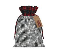 Bolsas de regalo de Navidad, bolsas de Navidad reutilizables para regalos, bolsas de regalo de Navidad, bolsa de fiesta de Navidad, patrón brillante de lentejuelas plateadas a granel