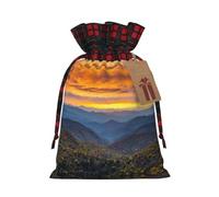 Bolsas de regalo de Navidad, bolsas de Navidad reutilizables para regalos, bolsas de regalo de Navidad, bolsa de fiesta de Navidad a granel Blue Ridge Parkway Mountains