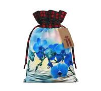 Bolsas de regalo de Navidad, bolsas de Navidad reutilizables para regalos, bolsas de regalo de Navidad, bolsa de fiesta de Navidad a granel hermosa flor