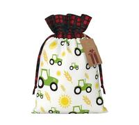 Bolsas de regalo de Navidad, bolsas de Navidad reutilizables para regalos, bolsas de regalo de Navidad, bolsa de fiesta de Navidad, agricultura de tractor a granel