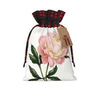 Bolsas de regalo de Navidad, bolsas de Navidad reutilizables para regalos, bolsas de regalo de Navidad, bolsa de fiesta de Navidad, peonía a granel