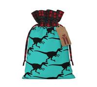 Bolsas de regalo de Navidad, bolsas de Navidad reutilizables para regalos, bolsas de regalo de Navidad, bolsa de fiesta de Navidad, dinosaurio velociraptor a granel