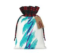 Bolsas de regalo de Navidad, bolsas de Navidad reutilizables para regalos, bolsas de regalo de Navidad, bolsa de fiesta de Navidad, diseño de taza de los años 90 a granel