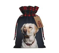 Bolsas de regalo de Navidad, bolsas de Navidad reutilizables para regalos, bolsas de regalo de Navidad, bolsa de fiesta de Navidad a granel lindo perro labrador