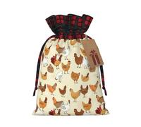 Bolsas de regalo de Navidad, bolsas de Navidad reutilizables para regalos, bolsas de regalo de Navidad, bolsa de fiesta de Navidad a granel una cría de pollos