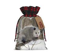 Bolsas de regalo de Navidad, bolsas de Navidad reutilizables para regalos, bolsas de regalo de Navidad, bolsa de fiesta de Navidad, zarigüeya a granel en nieve