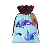 Bolsas de regalo de Navidad,Bolsas de Navidad reutilizables para regalos,Bolsas de regalo de Navidad Bolsa de fiesta de Navidad a granel Orca Killer Whale