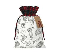 Bolsas de regalo de Navidad, bolsas de Navidad reutilizables para regalos, bolsas de regalo de Navidad, bolsa de fiesta de Navidad, té de la tarde a granel