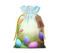 Bolsas de regalo de Navidad, bolsas de regalo de Navidad, bolsas de Navidad reutilizables para regalos de abril de Pascua, bolsas de regalo azules con etiquetas, suministros de fiesta, M