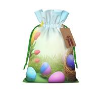 Bolsas de regalo de Navidad, bolsas de regalo de Navidad, bolsas de Navidad reutilizables para regalos de abril de Pascua, bolsas de regalo azules con etiquetas, suministros de fiesta, M