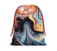 Bolsas de regalo de Navidad, bolsas de regalo de Navidad, bolsas de Navidad reutilizables para regalos, bolsas de regalo de arte de remolino líquido con etiquetas, suministros de fiesta, L