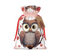 Bolsas de regalo de Navidad, bolsas de regalo de Navidad, bolsas de Navidad reutilizables para regalos amantes de los búhos, bolsas de regalo con etiquetas, suministros de fiesta, M