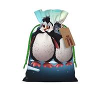 Bolsas de regalo de Navidad, bolsas de regalo de Navidad, bolsas de Navidad reutilizables para regalos, cinco lindos pingüinos, bolsas de regalo con etiquetas, suministros de fiesta