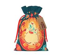 Bolsas de regalo de Navidad, bolsas de regalo de Navidad, bolsas de Navidad reutilizables para regalos, patrón de huevo de Pascua, bolsas de regalo con etiquetas, suministros de fiesta, S