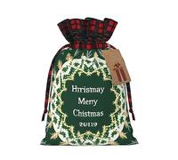 Bolsas de regalo de Navidad: bolsas de regalo festivas para todas las vacaciones y estaciones, a juego con fondo de Navidad con diseño de cuadros escoceses