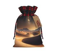 Bolsas de regalo de Navidad: bolsas de regalo festivas para todas las vacaciones y estaciones, a juego con diseño de estrellas del desierto de diseño a cuadros escoceses