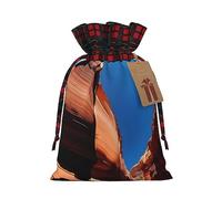 Bolsas de regalo de Navidad: bolsas de regalo festivas para todas las vacaciones y estaciones, combinadas con el paisaje de desfiladero de diseño a cuadros escoceses